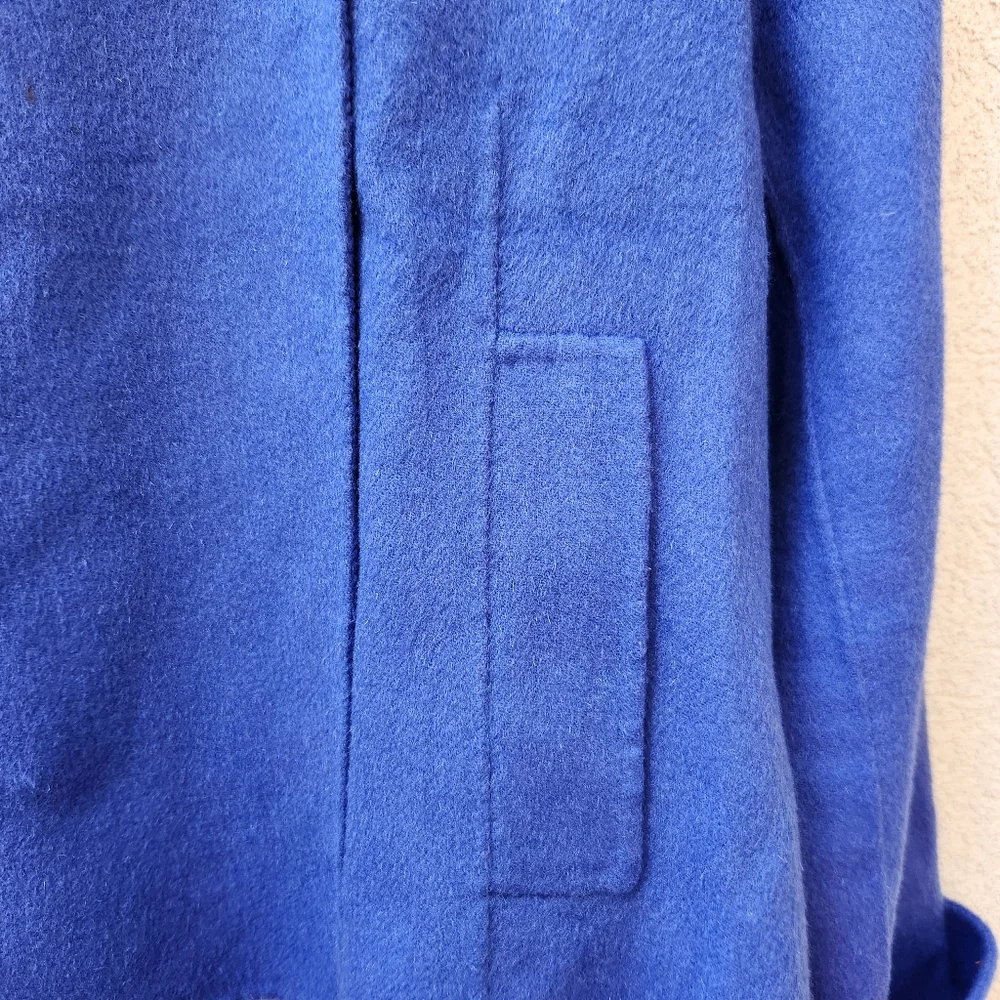 PENDLETON Women's Coat Medium Blue Merino Wool Classic Minimalist Luxury Jacket - Picture 7 of 14